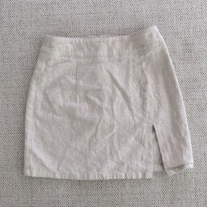 Princess Polly Lola Mini Skirt Oatmeal